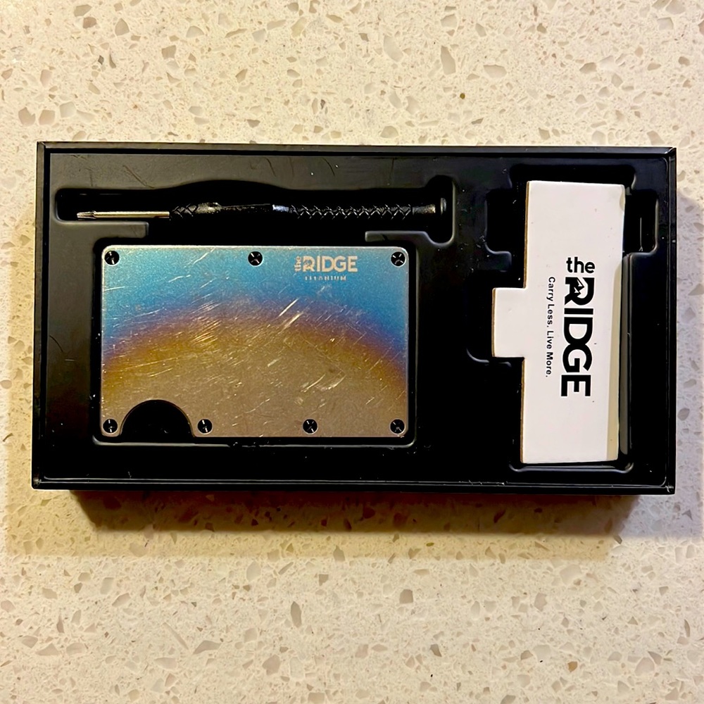 Burnt titanium Ridge wallet - originally $175